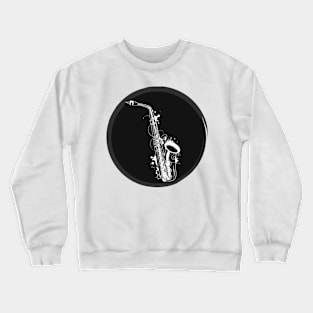 white saxophone graffiti patch Crewneck Sweatshirt